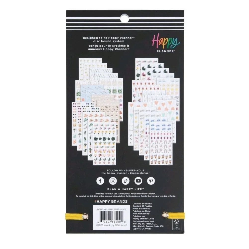 Happy Planner EVERYDAY ICONS Pretty Pastel Stickers Pack - 1466 Pieces Mambi